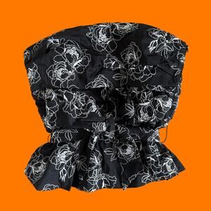 White House Black Market Floral Embroidered Poplin Bustier Corset Top Sz 14 NWT